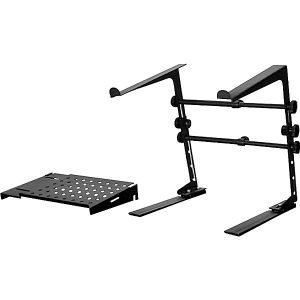 Peretrom | DR Pro DJ Laptop Stand and Shelf Bundle Black